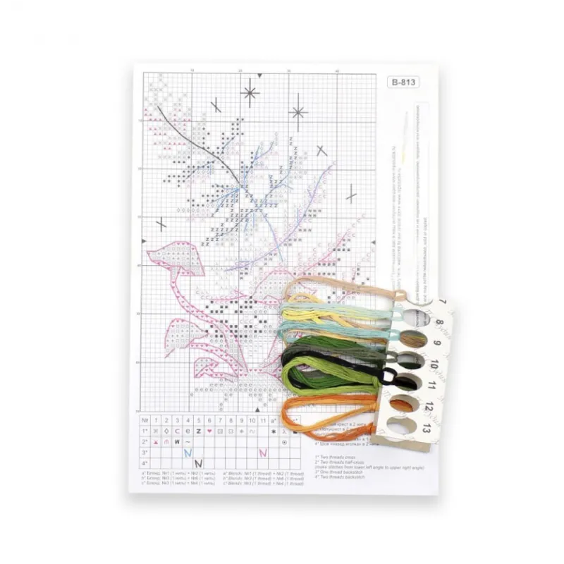 Kit de point de croix sur toile hydrosoluble "Magie forestière" SV-813