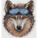 Набор для вышивания крестом на водорастворимой канве "Brutal Wolf" SV-817