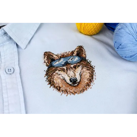 Water-soluble canvas cross-stitch kit "Brutal wolf" SV-817