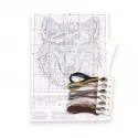 Kit de point de croix sur toile soluble "Loup brutal" SV-817 Kit de point de croix sur toile soluble "Loup brutal" SV-817