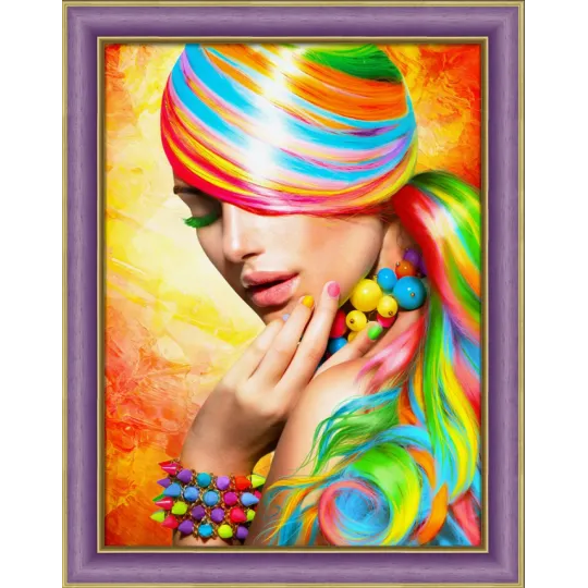 Diamond painting kit "Bright Fashion" 30*40 cm AM1837