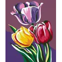 Wizardi painting by number kit. Tulips 13x16 cm MINI030