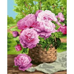 Malen nach Zahlen Kit Gartenkorb 40x50 B133 0125