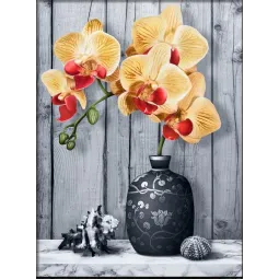 Deimantų paveikslėlio rinkinys "Orchidėja ant marmuro" 30x40 cm AM1865