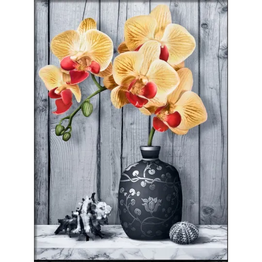 Diamond Painting kit "Orchid on marble" 30х40 cm AM1865