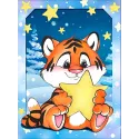 Diamond Painting kit "Tiger cub and star" 15*20 cm AM4146