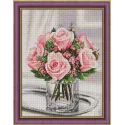 Diamond Painting Kit „Zarte Rosen“ 30x40 cm AM1676