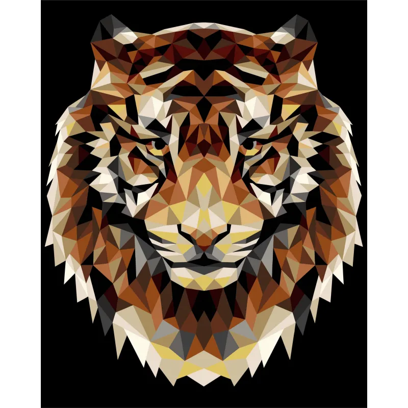 Kit de peinture par numéros. P001 Tigre (style polygonal) 40*50