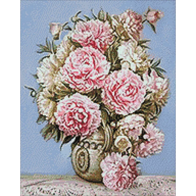 (C) (Arrêt) Pivoines Puff 48*38 cm WD001