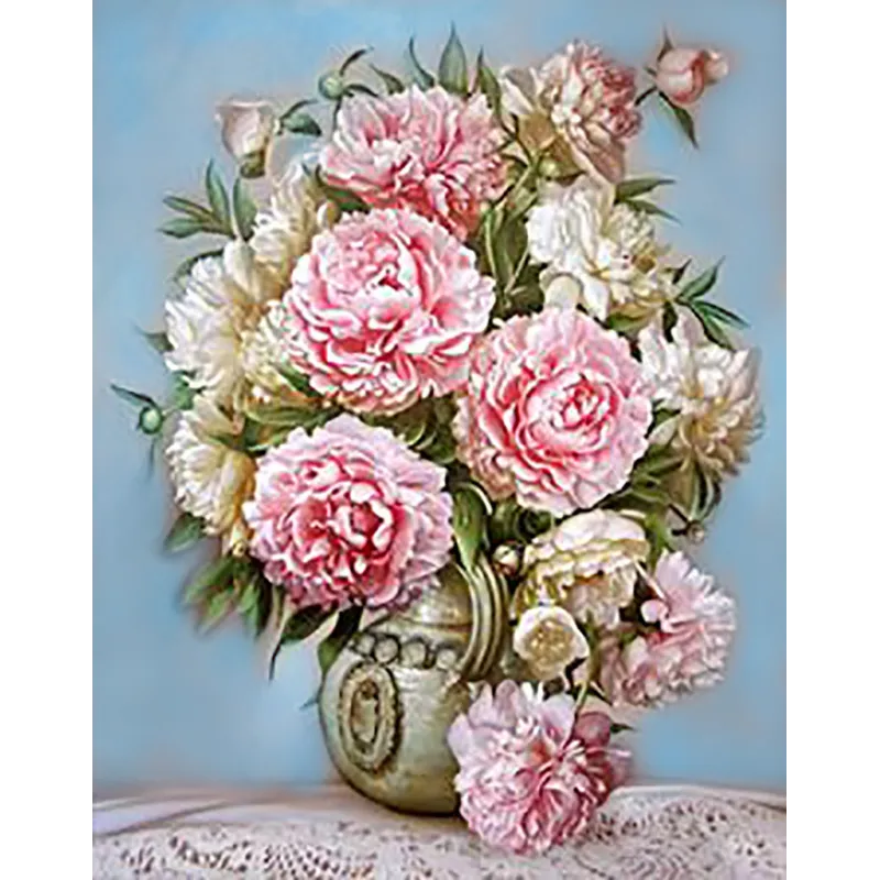 (C) (Discontinué) Pivoines feuilletées 48*38 cm WD001