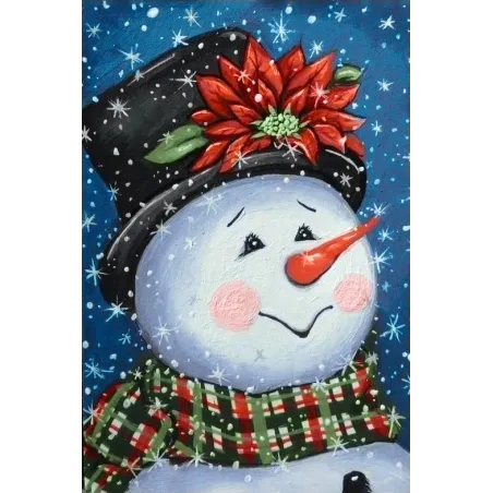 (Discontinué) Bonhomme de neige fantaisie 20*30 cm WD2437