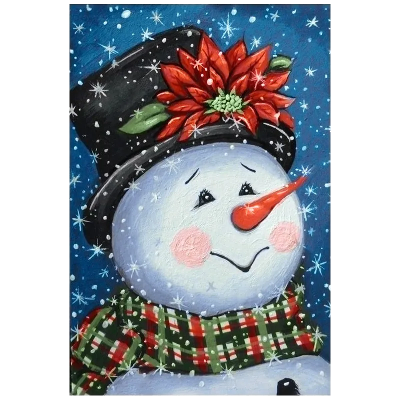 (Abandonné) Bonhomme de neige fantaisie 20*30 cm WD2437