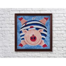 SALE (discontinued) Thrilled Piggy 38*38 cm WD2292