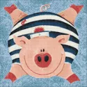 SALE (discontinued) Thrilled Piggy 38*38 cm WD2292