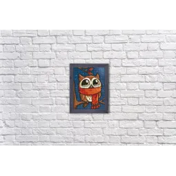 (Discontinué) Chouette avec écharpe 15*20 cm WD2363