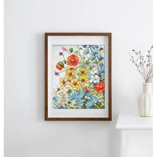 Cross-stitch kit "Wildflowers" 21x18cm SLETIL8091