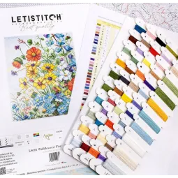 Набор для вышивания крестиком "Дикие цветы" 21x18см SLETIL8091