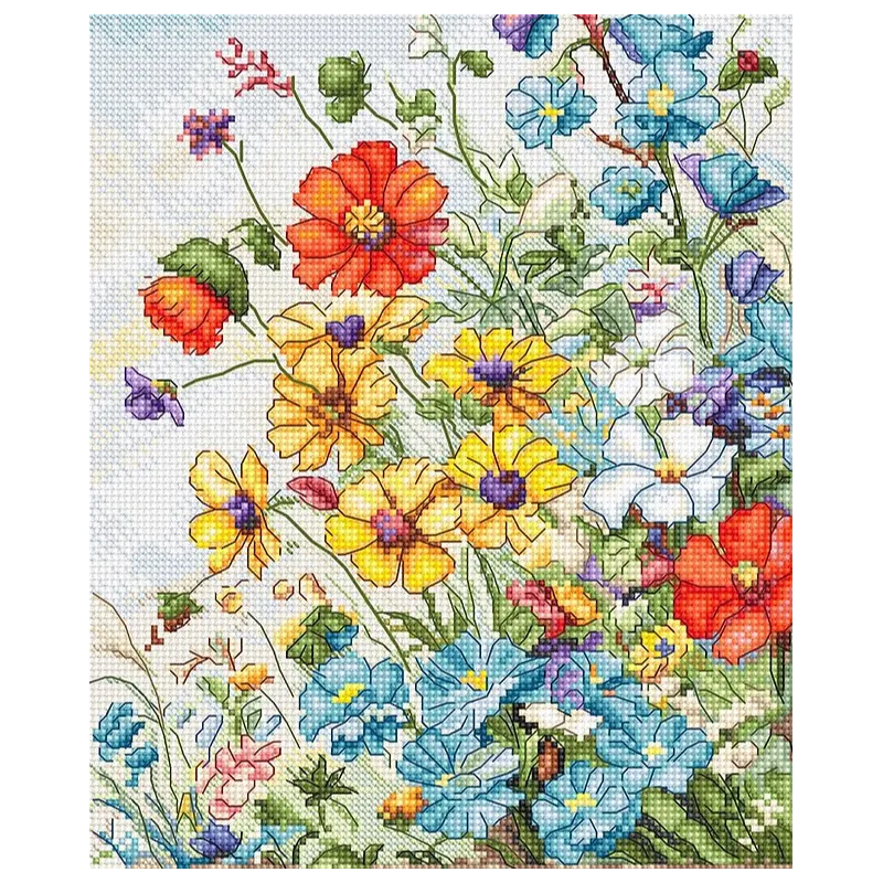 Cross-stitch kit "Wildflowers" 21x18cm SLETIL8091