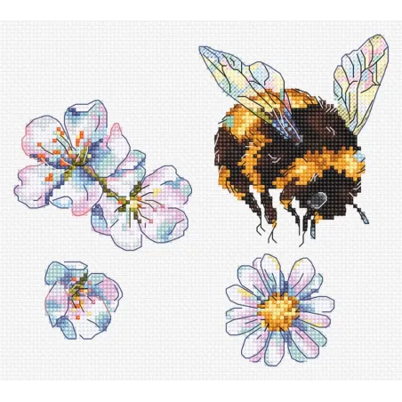 Cross-stitch kit "Furry Bumblebee" 16x14cm SLETIL8820