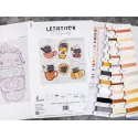 Kreuzstich-Set "Kürbis Tassen Kätzchen Set mit 6 Stück" 9x7cm SLETIL8092