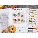 Kreuzstich-Set "Kürbis Tassen Kätzchen Set mit 6 Stück" 9x7cm SLETIL8092