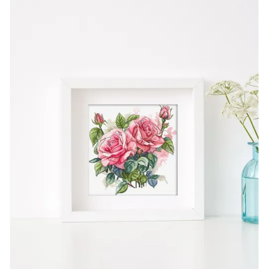 Fleur rose 22x23cm SLETIL8093