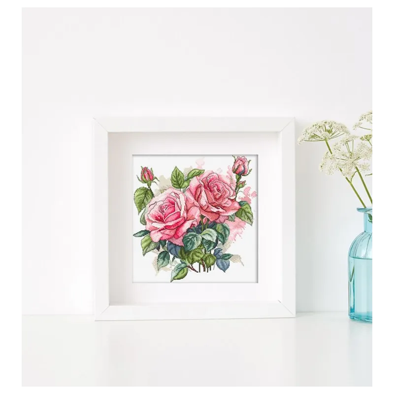 Fleur rose 22x23cm SLETIL8093