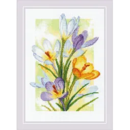Kit point de croix "Rayon de printemps. Crocus" 21x30 SR2190