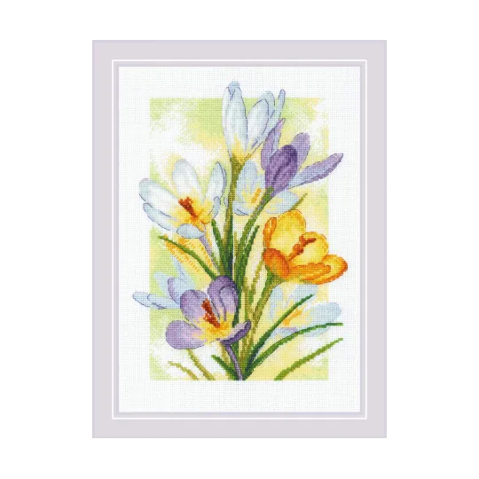 Kit de point de croix "Spring Glow. Crocus" 21x30 SR2190