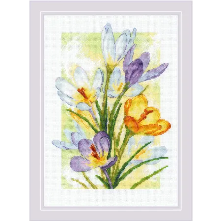 Kit de point de croix "Spring Glow. Crocus" 21x30 SR2190