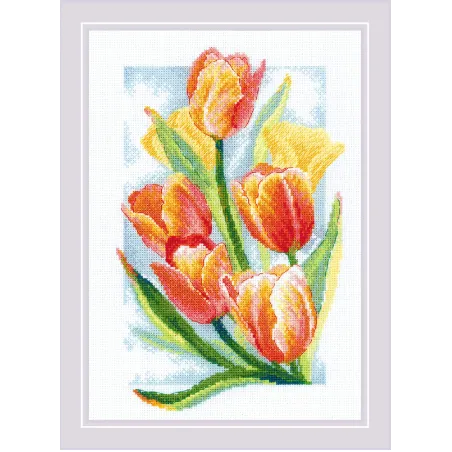 Cross stitch kit "Spring Glow. Tulips" 21x30 SR2191