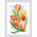 Cross stitch kit "Spring Glow. Tulips" 21x30 SR2191