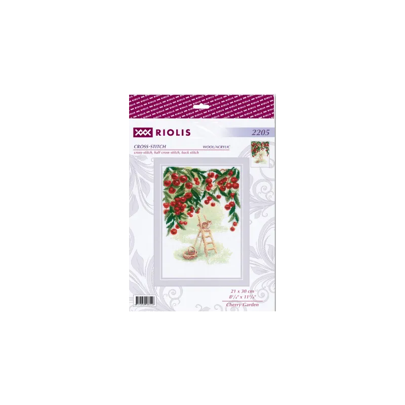 Kit de point de croix "Jardin de cerisier" 21x30 SR2205