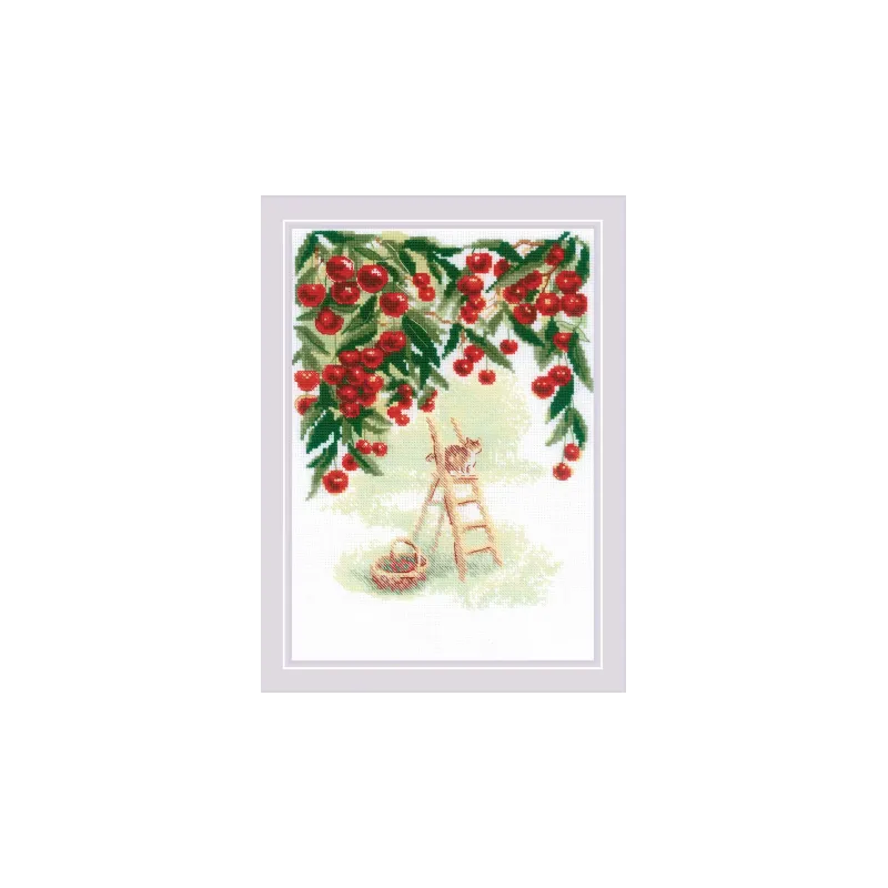 Kit de point de croix "Jardin de cerisier" 21x30 SR2205