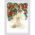 Kit de point de croix "Jardin de cerisier" 21x30 SR2205