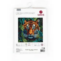 Cross Stitch Kit  "Tiger of the Jungle" 27x27cm SBU5048