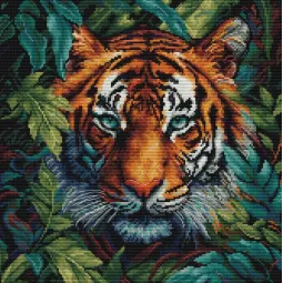 Kreuzstich-Set "Tiger of the Jungle" 27x27cm SBU5048