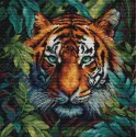 Cross Stitch Kit  "Tiger of the Jungle" 27x27cm SBU5048