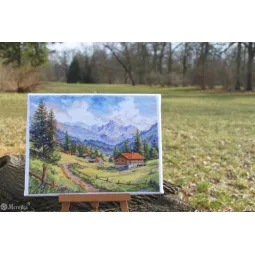 Kreuzstich-Set "Das Chamonix-Tal" 30x39,5 SK244