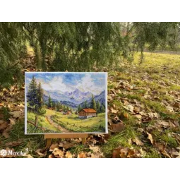 Набор для вышивания крестиком "Долина Шамони" 30x39,5 SK244