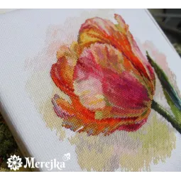 Набор для вышивания крестиком "Попугай Тюльпан" 21x21 SK248