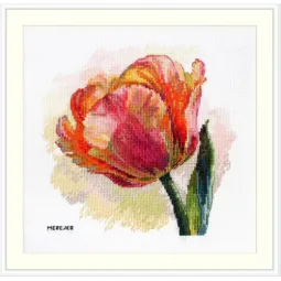 Siuvinėjimo kryželiu rinkinys "Papūgos tulpė" 21x21 SK248
