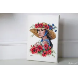 Cross stitch kit "Flower Hat" 21x25 SK250