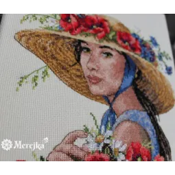 Cross stitch kit "Flower Hat" 21x25 SK250