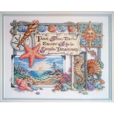 Kit de point de croix "Trésors simples" 36x28 cm D13696
