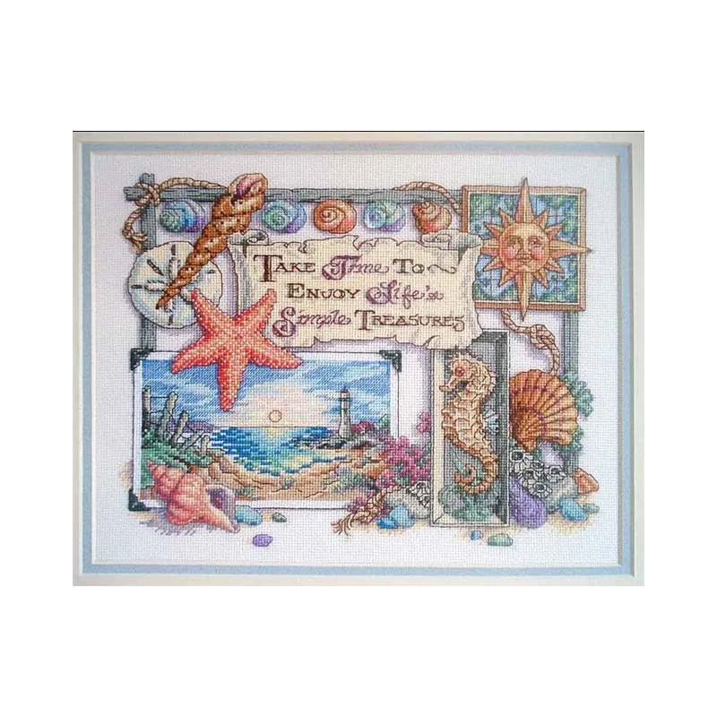 Kit de point de croix "Trésors simples" 36x28 cm D13696
