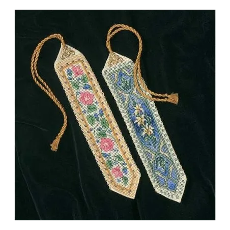 Kit de point de croix "Marques-pages élégants" lot de 2 D06783