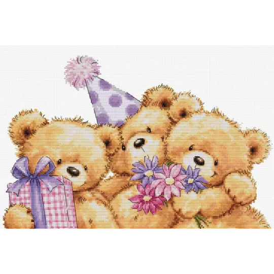 Three Party Bears 29x19cm SB1411