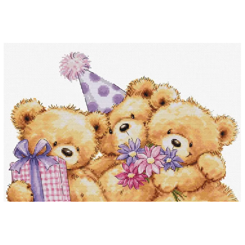 Three Party Bears 29x19cm SB1411