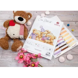 Cross stitch kit "Three Party Bears" 29x19cm SB1411